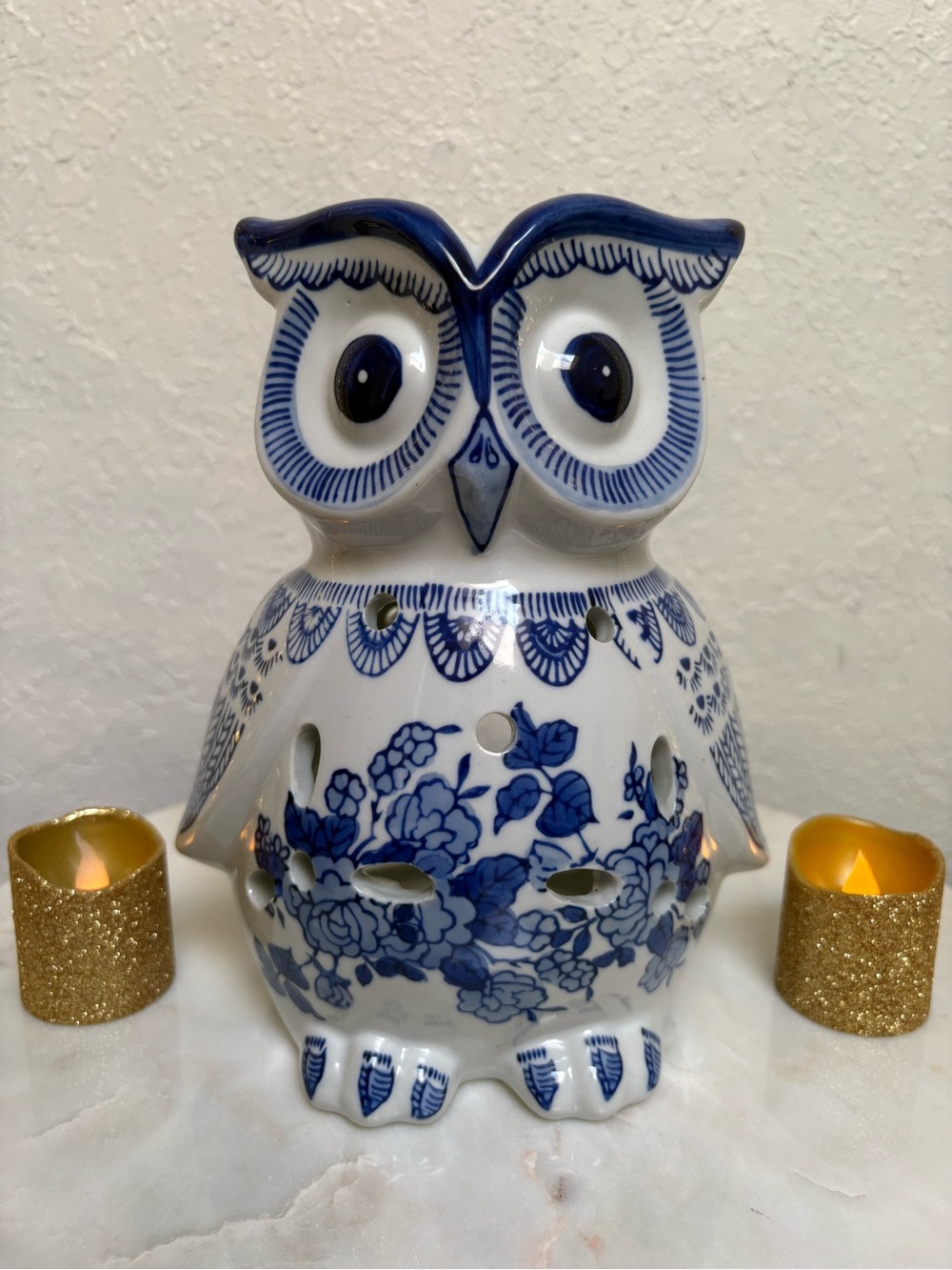 Vintage Inspired Ceramic Delftware Owl Diffuser